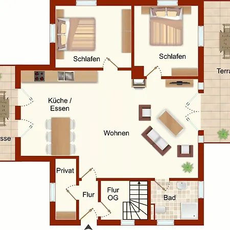 Koenigshoern Og, Helle Mit Balkon Eigenem Eingezaeuntem Garten Und Naehe Zum Hunde Herzlich Willkommen Vakantiehuis *