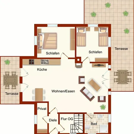 Vakantiehuis Koenigshoern Og, Helle Mit Balkon Eigenem Eingezaeuntem Garten Und Naehe Zum Hunde Herzlich Willkommen Glowe