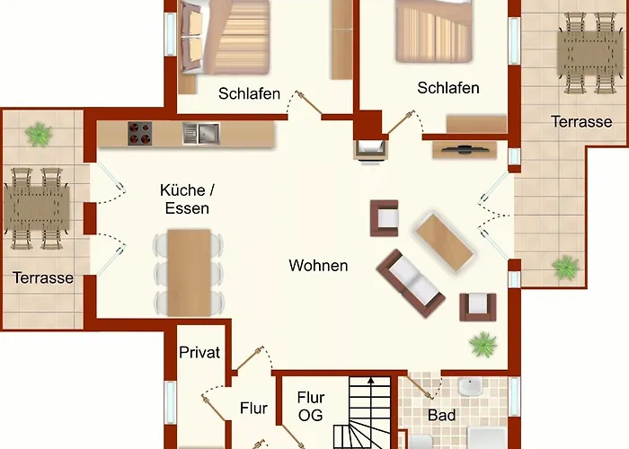 Koenigshoern Og, Helle Mit Balkon Eigenem Eingezaeuntem Garten Und Naehe Zum Hunde Herzlich Willkommen 펜션 *
